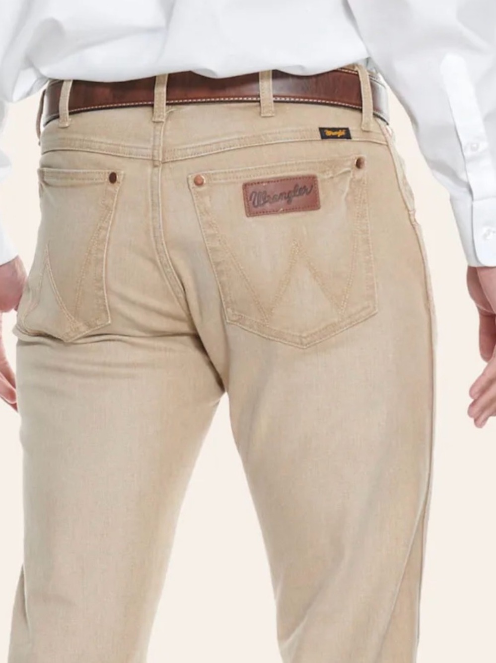 Wrangler Men's Slim Straight Jeans in Tan
